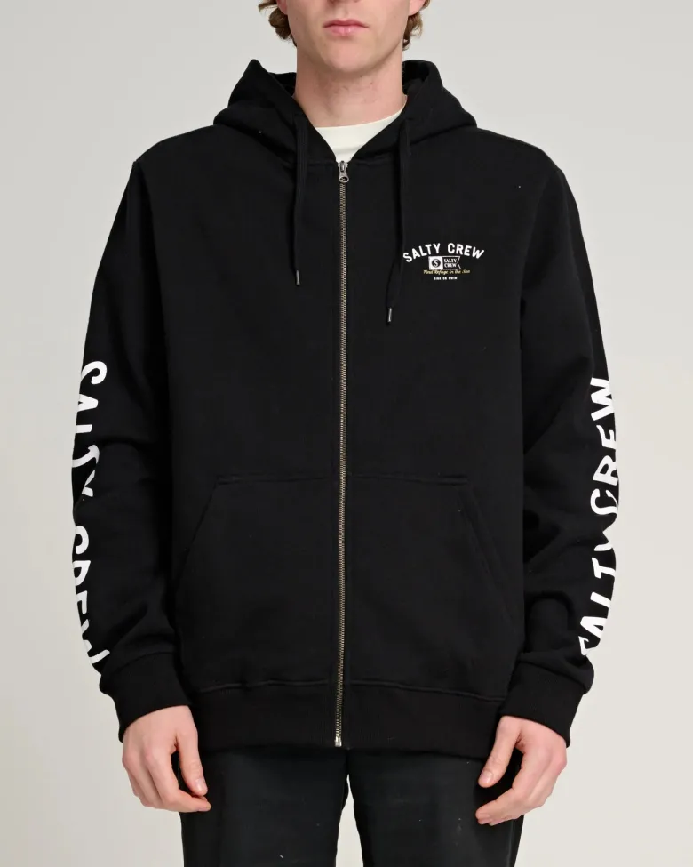 Salty Crew Jackets And Jumpers|Flies<Surf Club Zip Hoodie Black