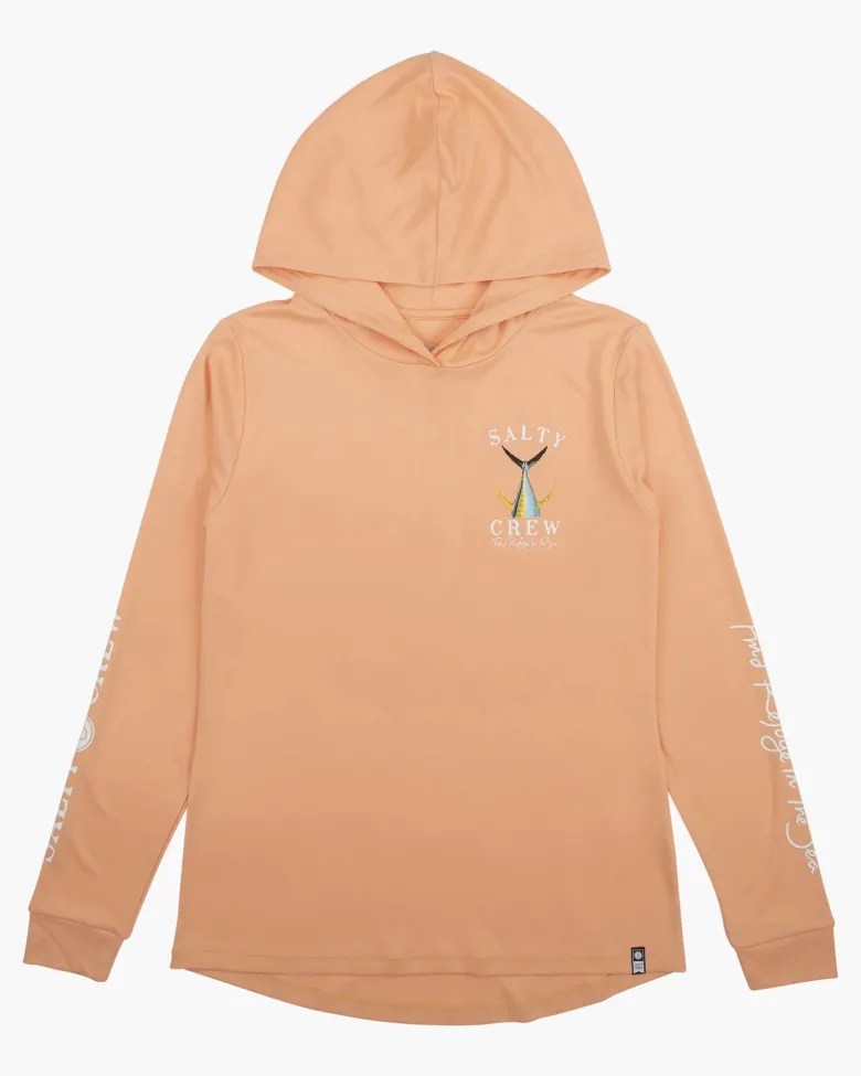 Salty Crew Long Sleeve Shirts Womens|Long Sleeve Shirts Mens<Tailed Hooded Sunshirt Wmns Apricot