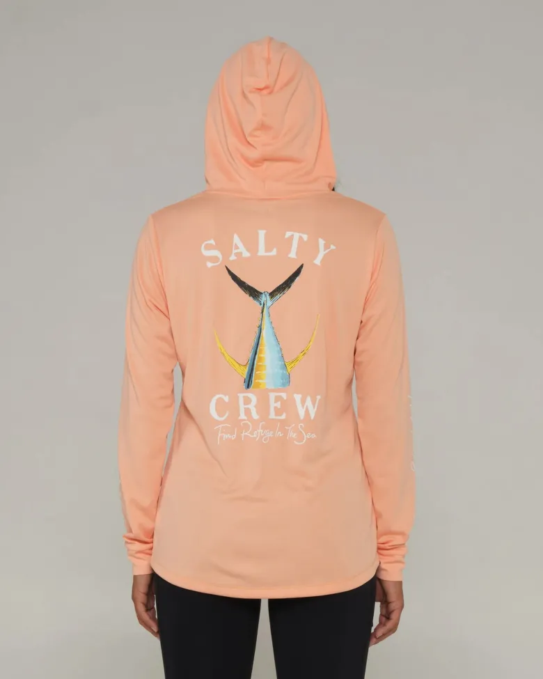 Salty Crew Long Sleeve Shirts Womens|Long Sleeve Shirts Mens<Tailed Hooded Sunshirt Wmns Apricot