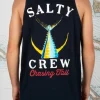 Salty Crew Short Sleeve Shirts Mens|Flies<Tailed Tank Navy