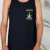 Salty Crew Short Sleeve Shirts Mens|Flies<Tailed Tank Navy