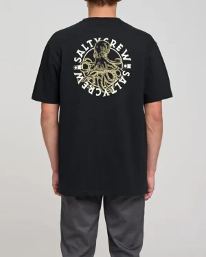 Salty Crew Short Sleeve Shirts Mens|Flies<Tentacles Standard S/S Tee Black