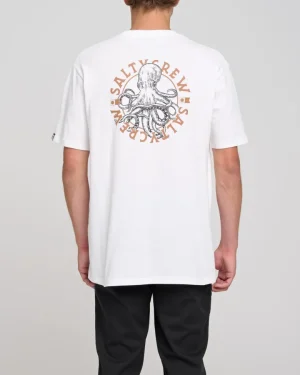Salty Crew Short Sleeve Shirts Mens|Flies<Tentacles Standard S/S Tee White