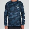 Salty Crew Long Sleeve Shirts Mens|Flies<Tippet Pinnacle LS Blue Camo