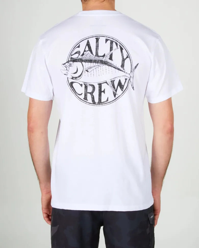 Salty Crew Short Sleeve Shirts Mens|Flies<Tuna Time Premium SS Tee White