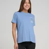 Salty Crew Short Sleeve Shirts Womens|Flies<Womens Tailed Boyfriend Tee Blue Dusk