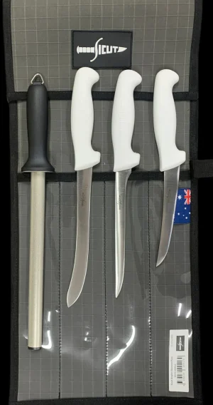 Sicut Filleting Knives|Flies<Anglers Diamond Knife Pack White Handles