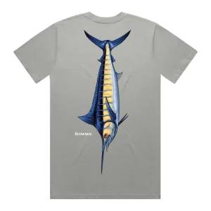 Simms Short Sleeve Shirts Mens|Flies<Artist Tee Blue Marlin Fish it Well