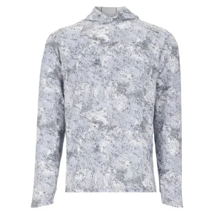 Simms Long Sleeve Shirts Mens|Flies<Solarflex Hooded Sunshirt Back Eddy White