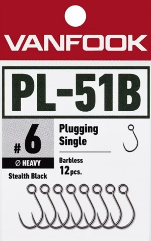 Vanfook Lure Hooks|Flies<PL-51BL Plug Expert Barbless Hook 12-pack
